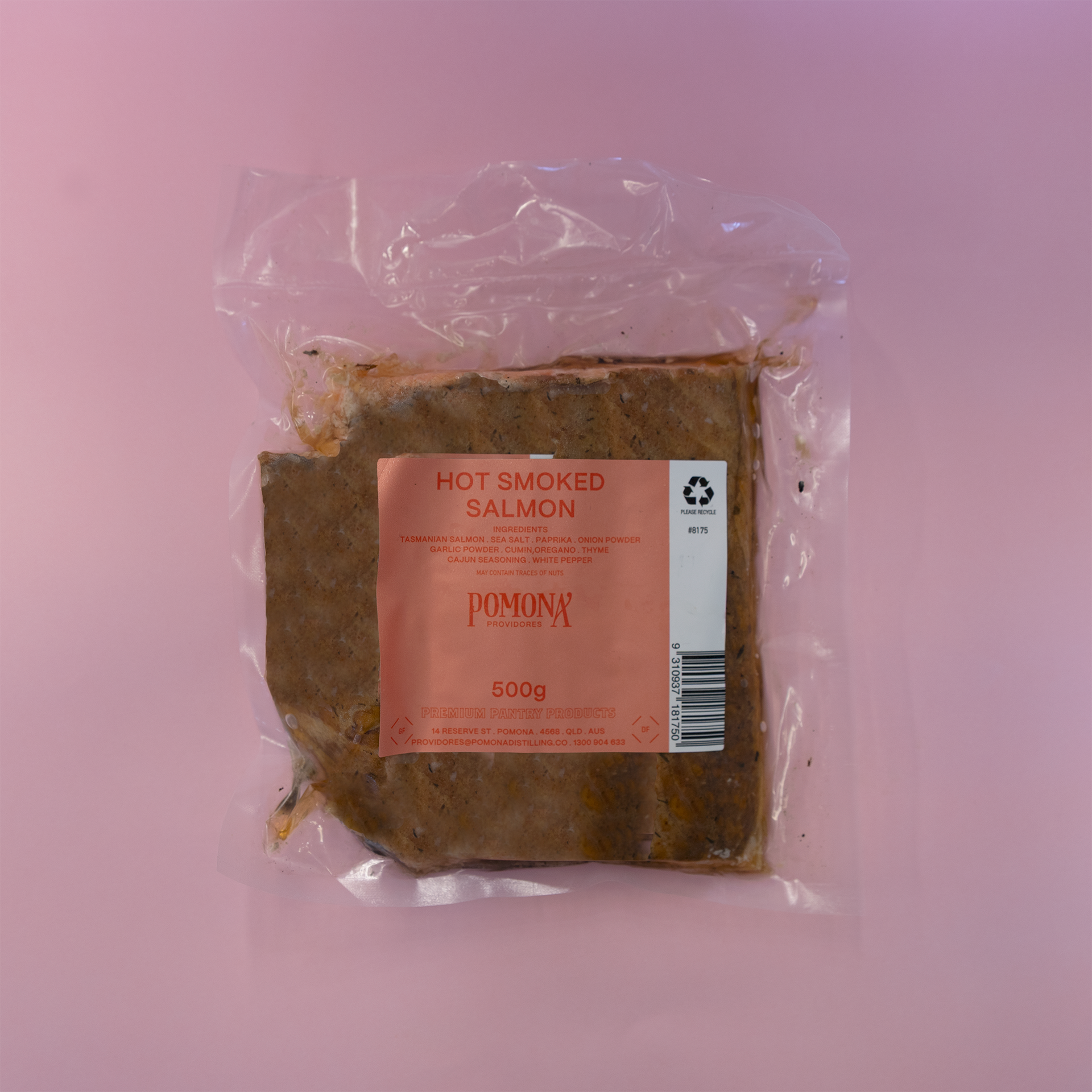 HOT SMOKED SALMON 500GM