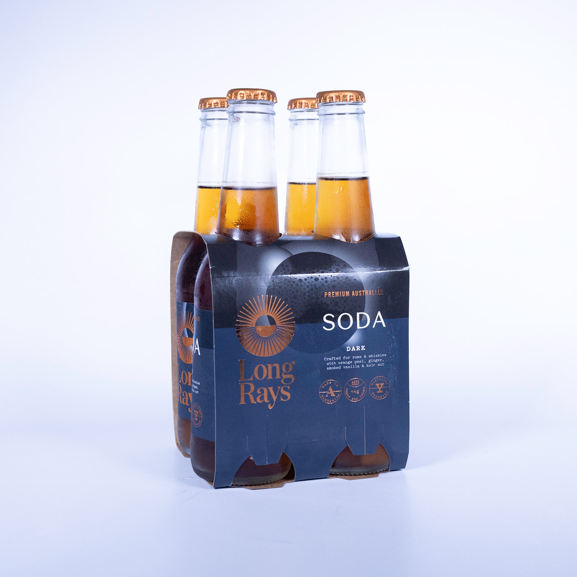 Long Rays Premium Dark Soda (recommended with Pomona Butterscotch Vodka)