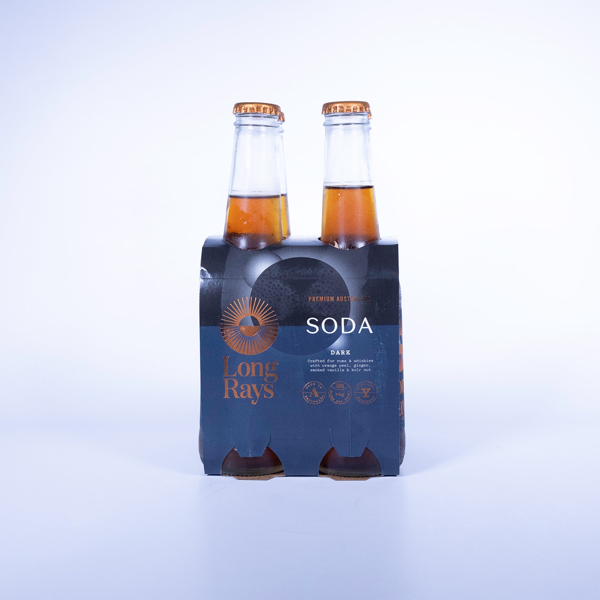 Long Rays Premium Dark Soda (recommended with Pomona Butterscotch Vodka)